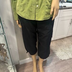 Lime Green and Black Capris-M